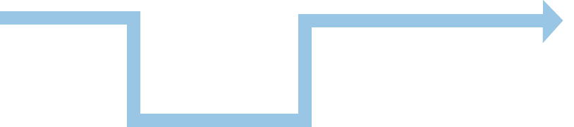 semi opaque blue line drawn over the gears and shafts showing the drive path from input to output for second gear