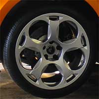 close up of a typical vehicle tyre fitted to a alloy wheel rim